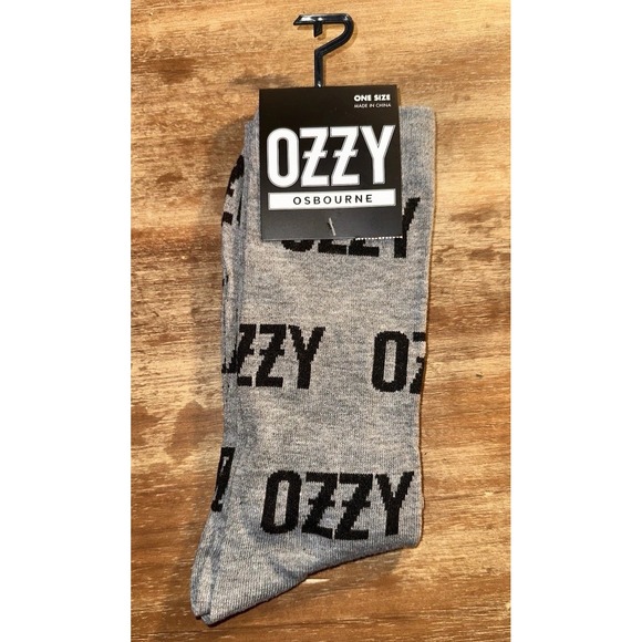 NWT Ozzy Osborne Gray / Black Socks Sz 7-12 - Perfect For Any Fan!! - Picture 1 of 3